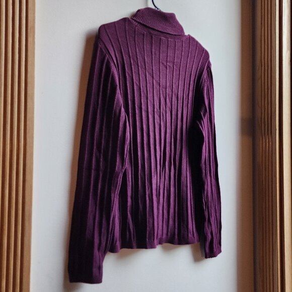 Ann Taylor Purple Ribbed Turtleneck Size Large - Picture 10 of 14